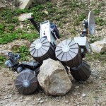Marsokhod 6x6 is completely articulated in pitch, roll and yaw.
